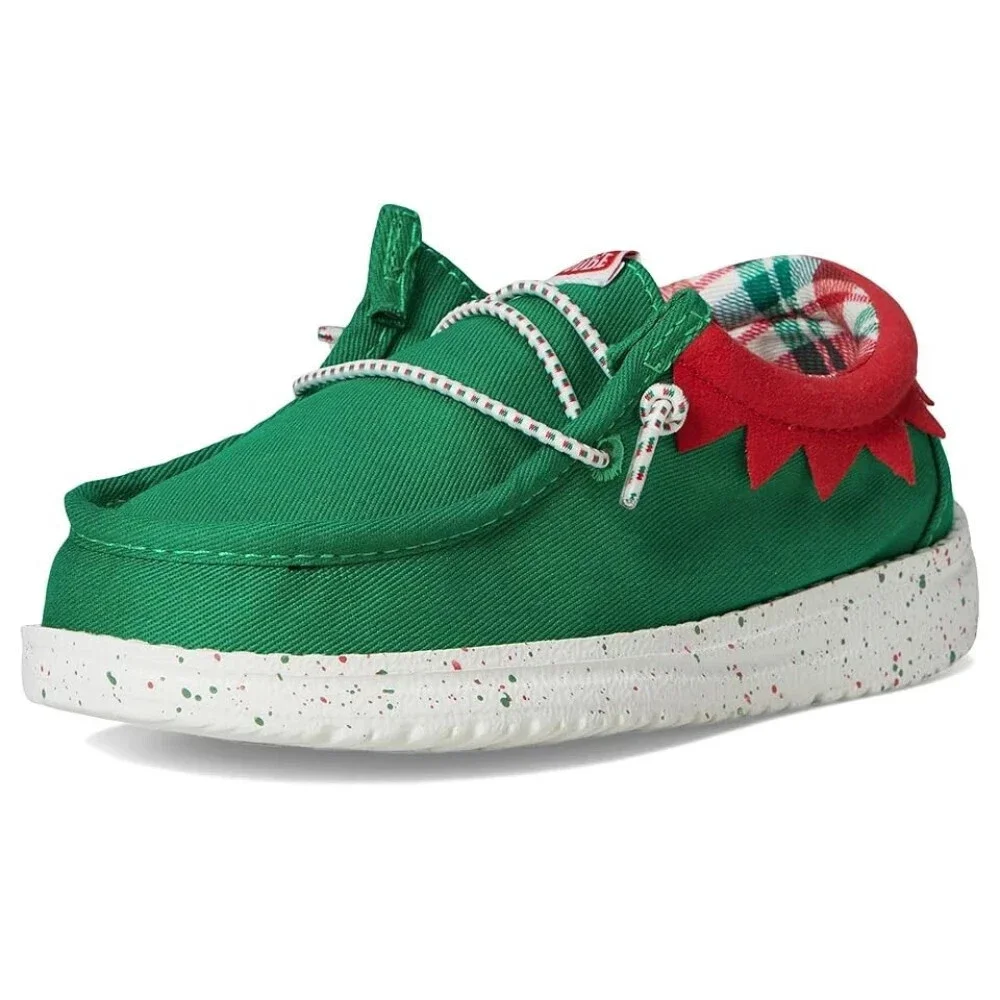 Hey Dude Wally Holiday ELF 42147-3XX Toddler Green Slip-On Casual Shoes ZOGG2031